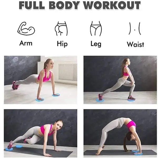 Colorful Resistance Bands and Sliders Sets