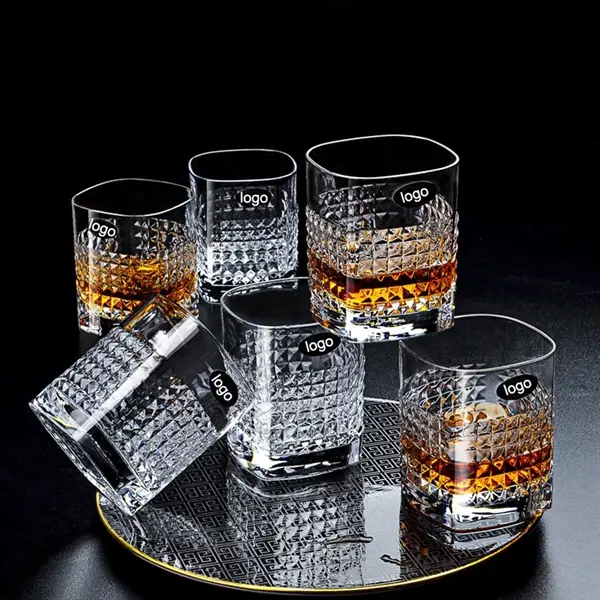 12.8 oz crystal whiskey glasses glassware