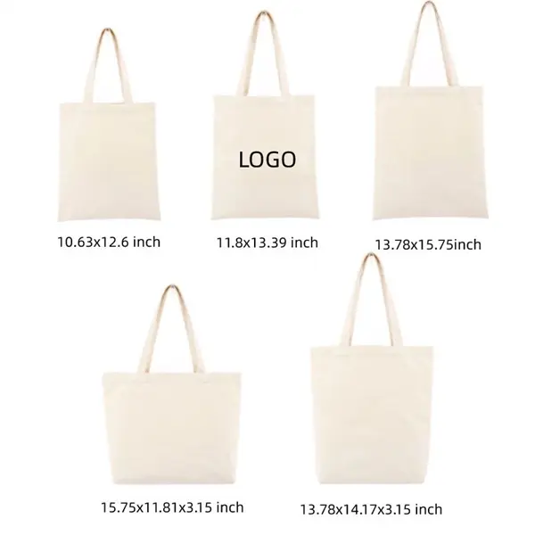 Natural Cotton Fiber Tote Canvas Bags