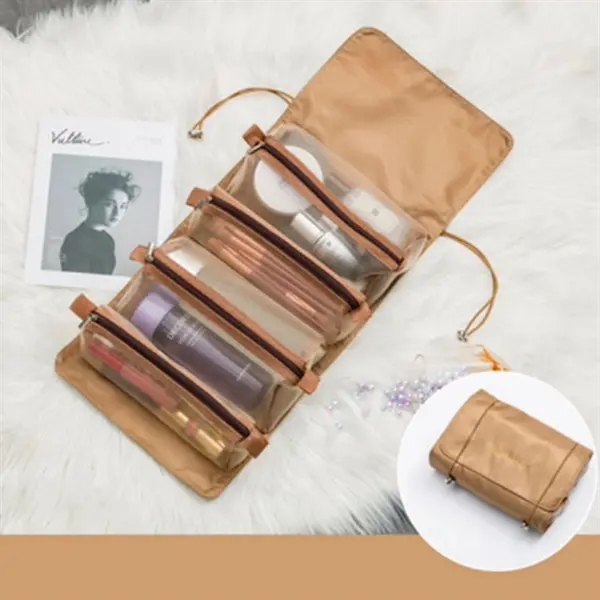 Fashion Roll-Up Cosmetic Case Removable Makeup Bag