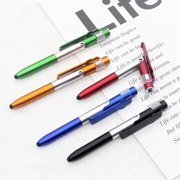 Light Up Pen with Stylus and Phone Holder