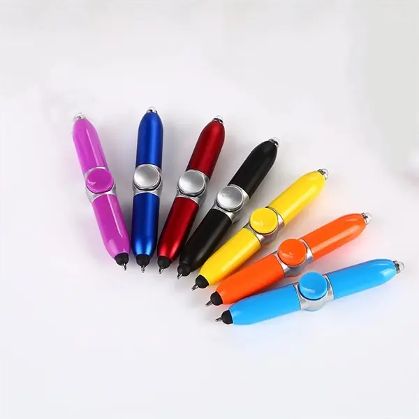 Fidget Spinner Pen with LED Light & Stylus