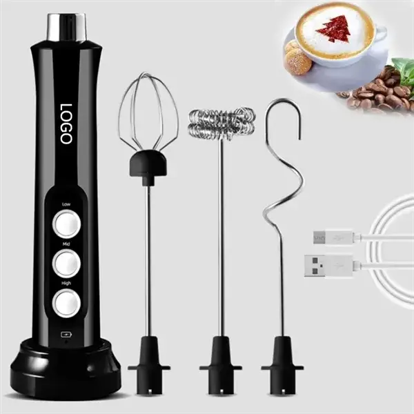 3 in 1 Handheld USB Rechargeable Foam Maker Milk Coffee