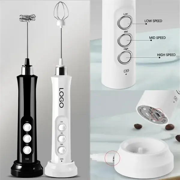 3 in 1 Handheld USB Rechargeable Foam Maker Milk Coffee