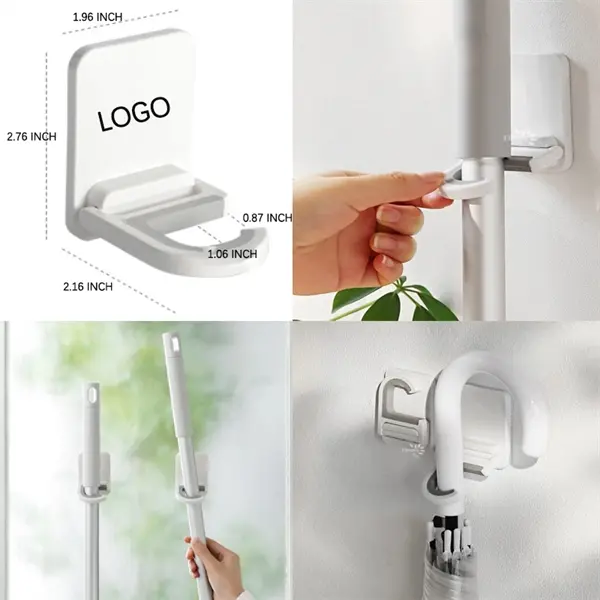 Broom Holder Wall Mount Mop Holder Clamp Organizer Hanger