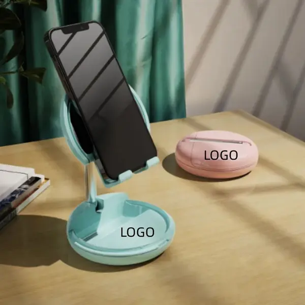 Folding Smartphone and Tablet Stand With A Small Mirror