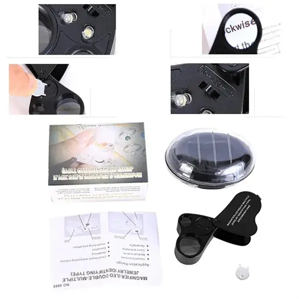 LED Illuminated Metal Loupe 30X 60X