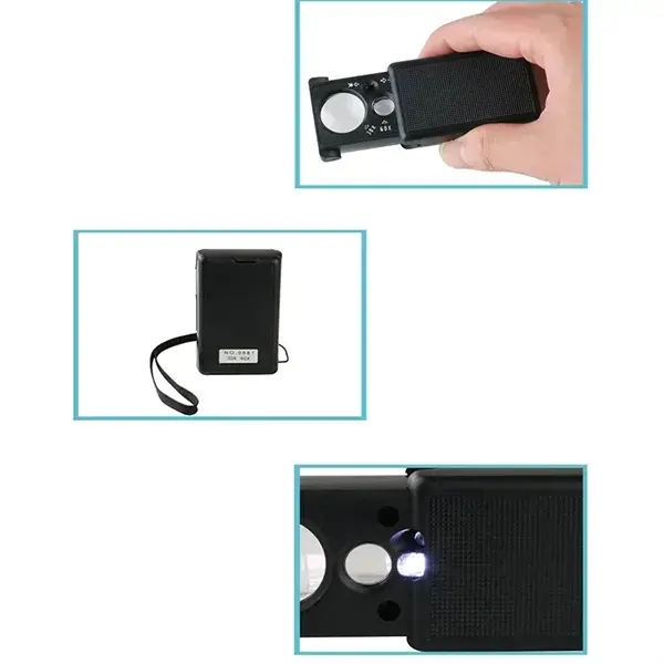 Push LED Illuminated Loupe 30X 60X