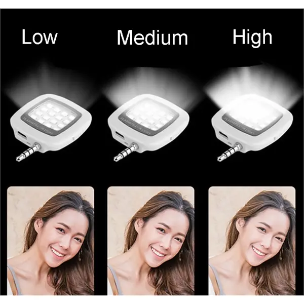 Phone LED Selfie Light with USB Charging Cable