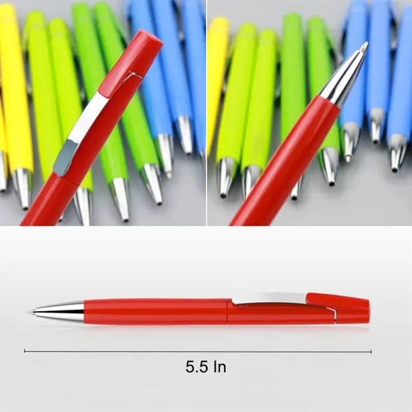 5.5'' Twist-action plastic ballpoint pen