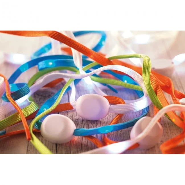 Nylon shoelaces with light