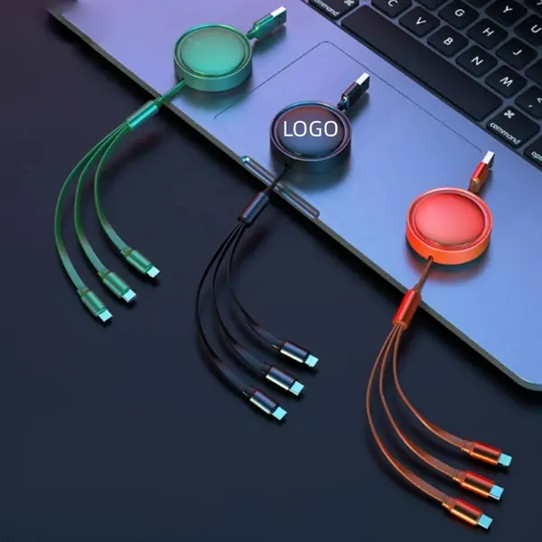 3 In 1 Telescopic Charge Cable Retractable Line Date Cable