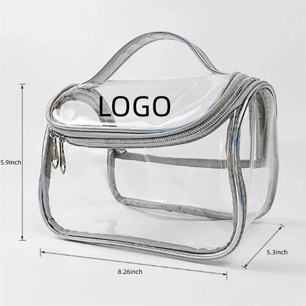Clear Makeup Bag Zipper Waterproof Cosmetics Bag