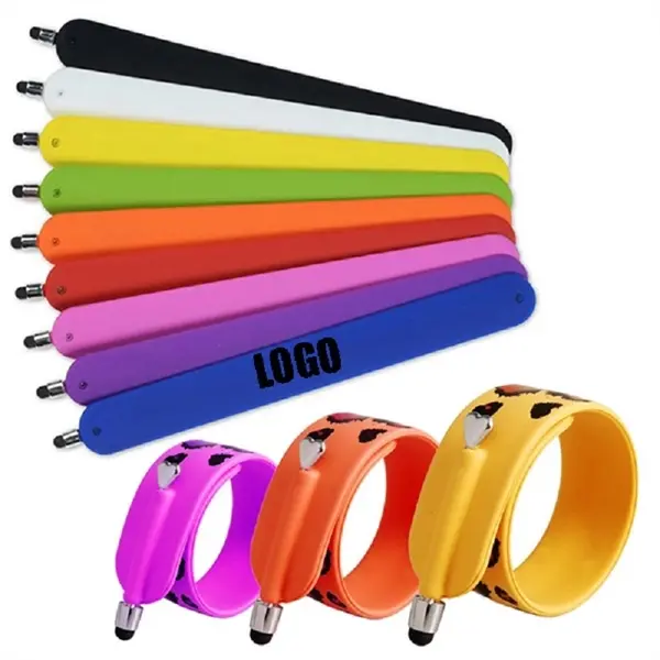Silicone Slap Bracelet with Touch Screen Pen