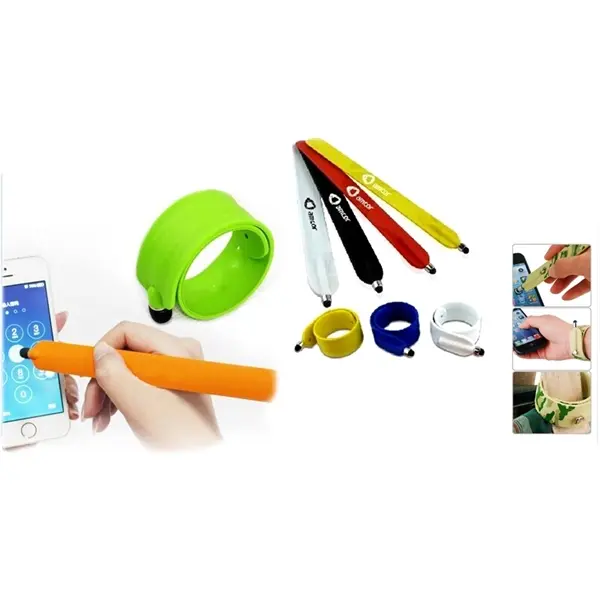 Silicone Slap Bracelet with Touch Screen Pen