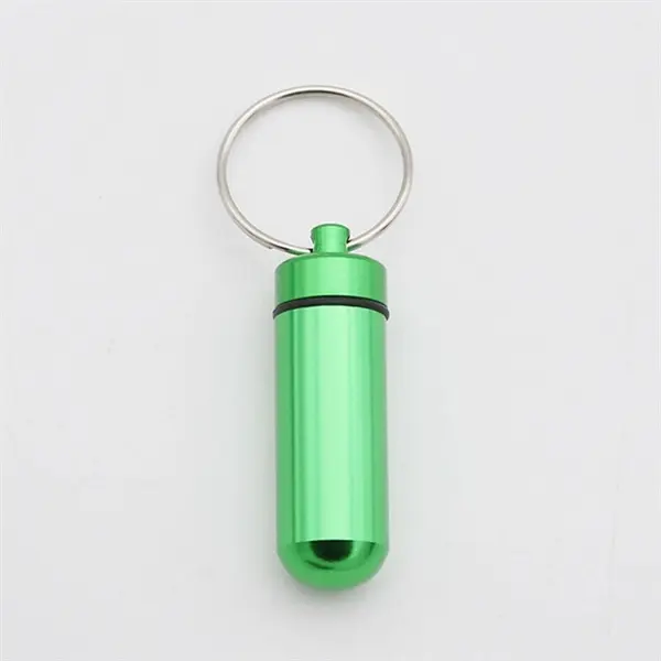 Aluminum Pill Case Keychain