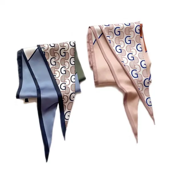 Custom Women Satin Scarves Polyester Neckerchief