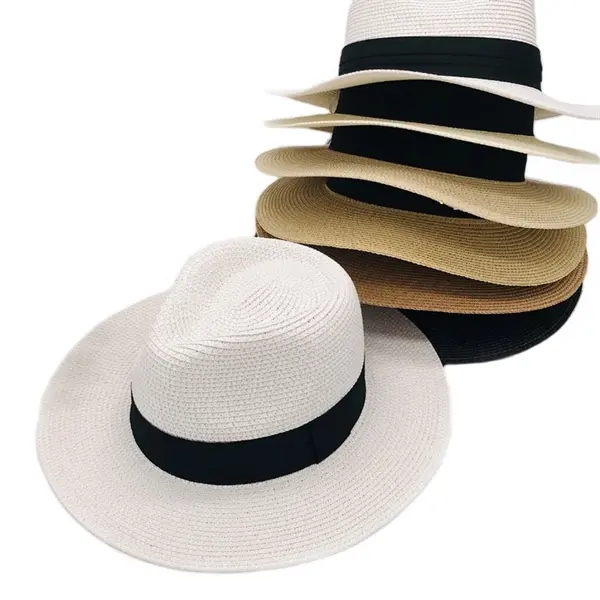 Wide brim straw panama hat