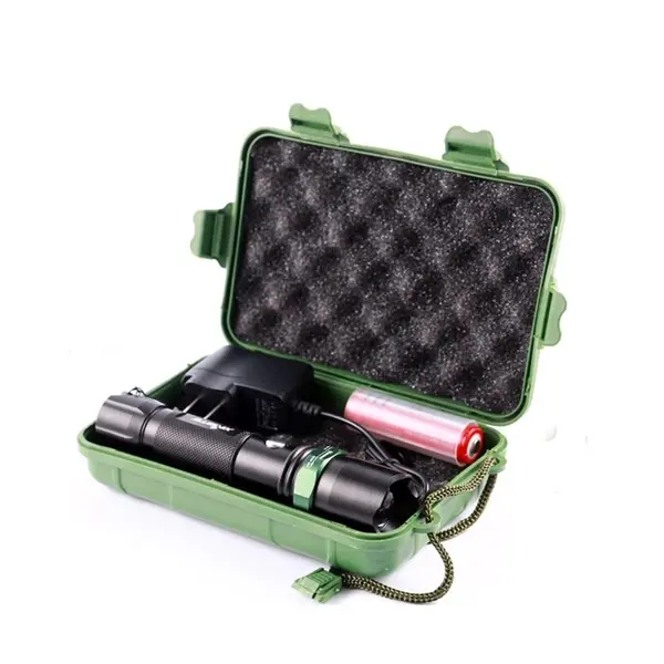 Portable torch adjustable aluminum flashlight