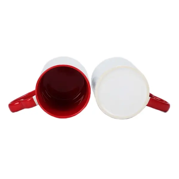 11OZ Heat Transfer Heart-shaped Handle Mugs