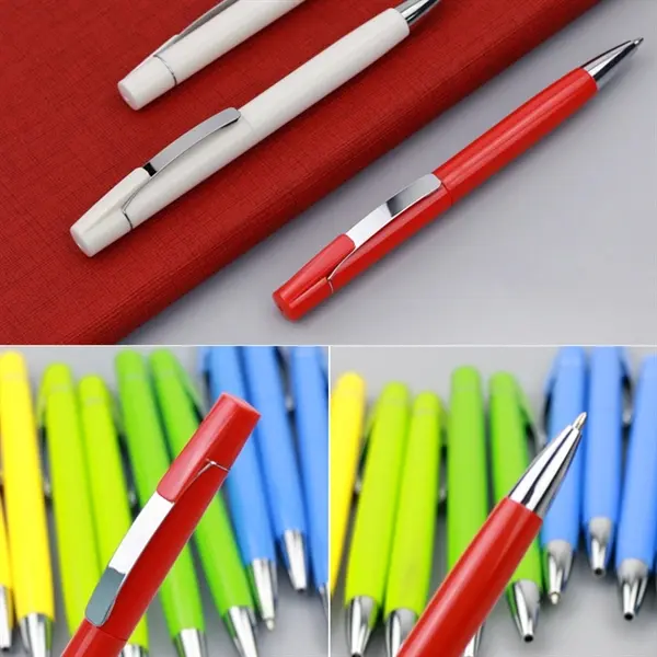 Rotating Metal Clip Ad Pen