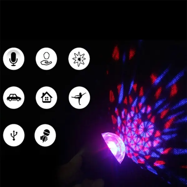 Car music rhythm lamp led flashing DJ ball spotlight Disco