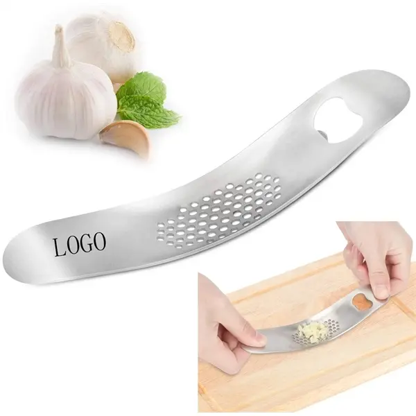 Garlic Press Rocker Stainless Steel Crusher Mincer with Beer