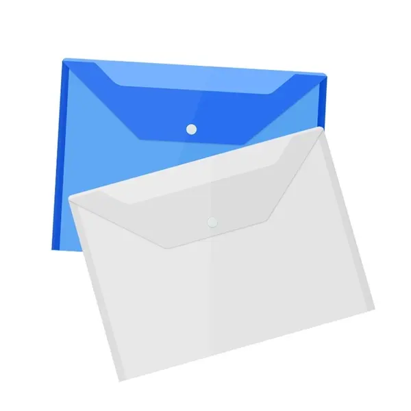 Plastic A4 clear file bags document folders