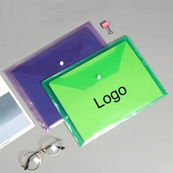 Plastic A4 clear file bags document folders