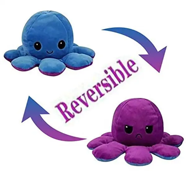 Flip Reversible Octopus Plush Doll