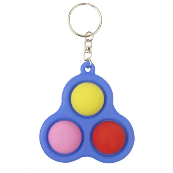 Triangular Silicone Push Pop Bubble Toy Key Chain