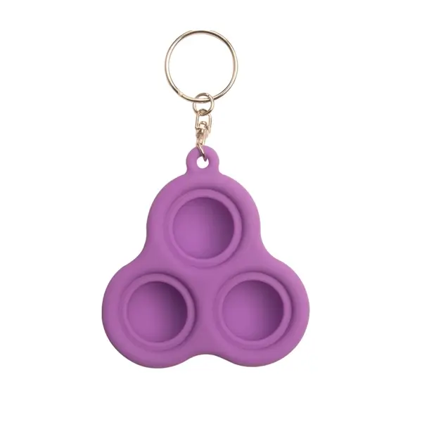 Triangular Silicone Push Pop Bubble Toy Key Chain