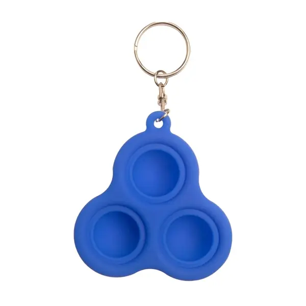 Triangular Silicone Push Pop Bubble Toy Key Chain