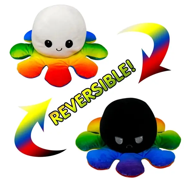 Flip Reversible Octopus Plush Toy