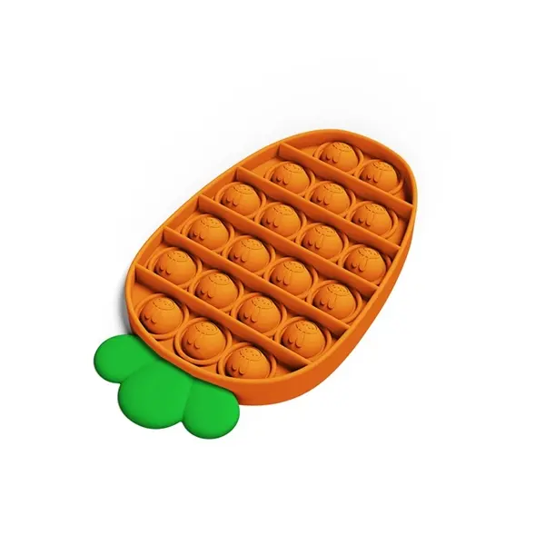Carrot Shape Push Pop Buddle Fidget Toy