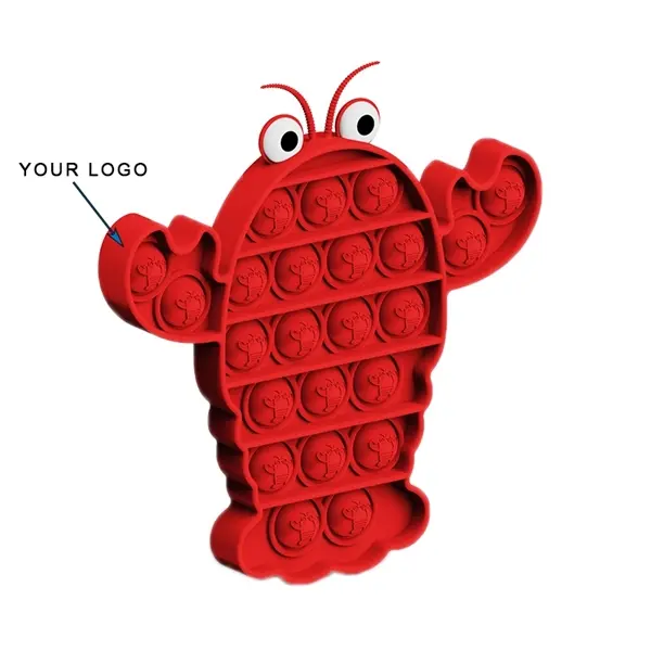Shrimp Shape Push Pop Buddle Fidget Toy