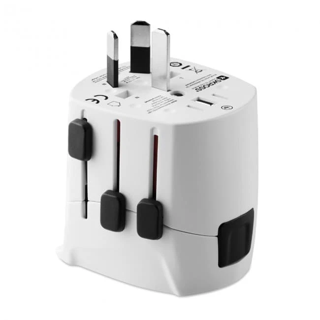 3-pole travel plug for travellers from Europe (Schuko standard)