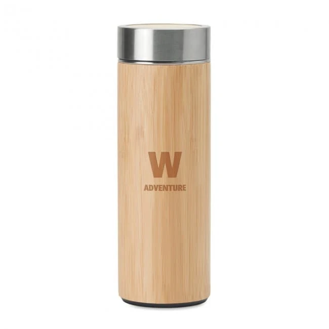 Double Wall Bamboo Flask 400ml