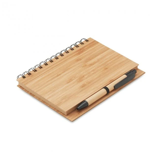 Bamboo Notebook With Pen Lined