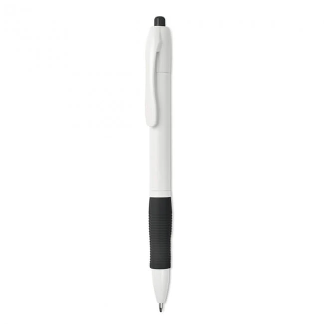 Ball pen with rubber grip