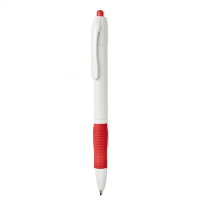 Ball pen with rubber grip