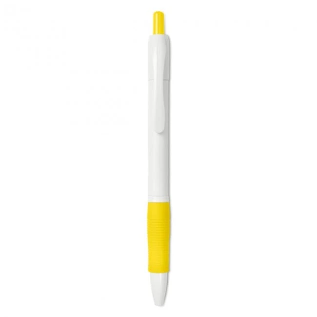 Ball pen with rubber grip