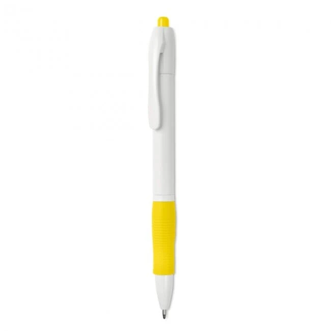 Ball pen with rubber grip