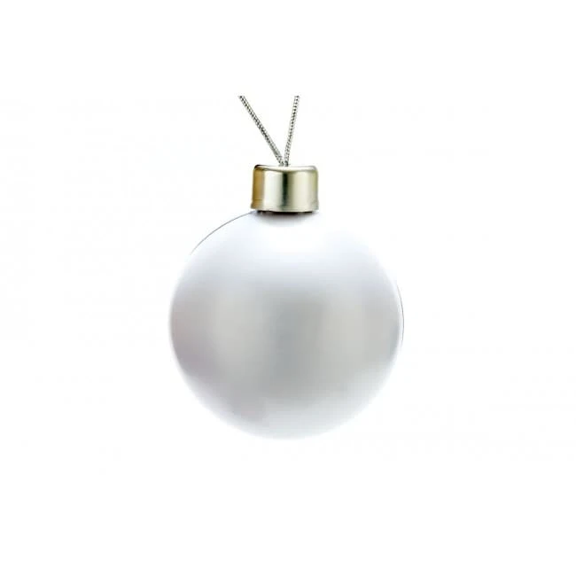 Round bauble with solid colour back