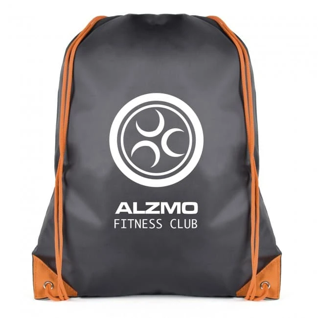 Spencer Black Drawstring Bag