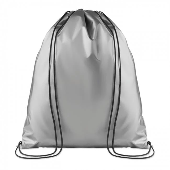 Drawstring bag shiny coating