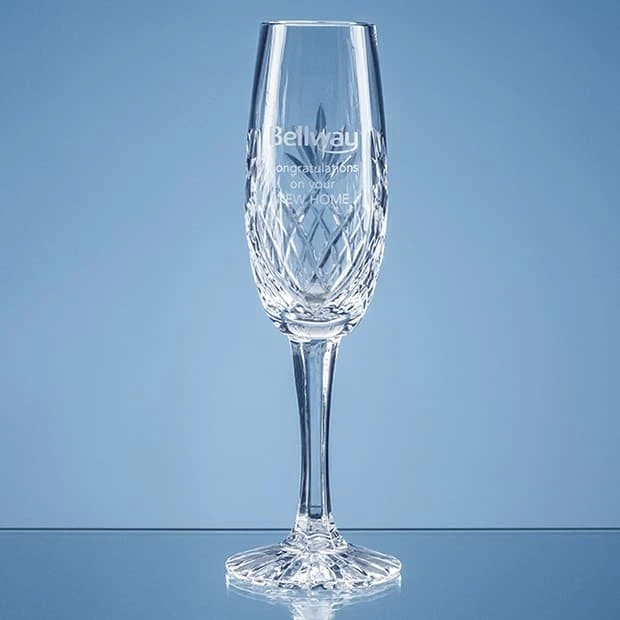 165ml Blenheim Lead Crystal Panel Champagne Flute