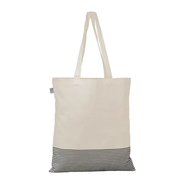 Aro Recycled 5 oz Cotton Micro Stripe Tote Bag - 9.7L