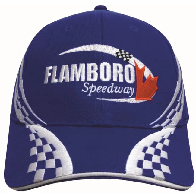 Brushed Heavy Cotton Cap with Swirling Checks and Sandwich Trim