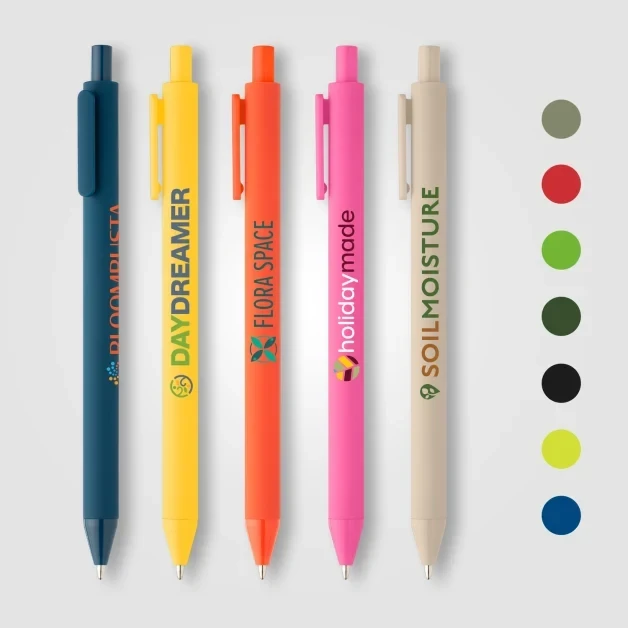 Bloom Recycled Plastic Retractable Soft Touch Pen